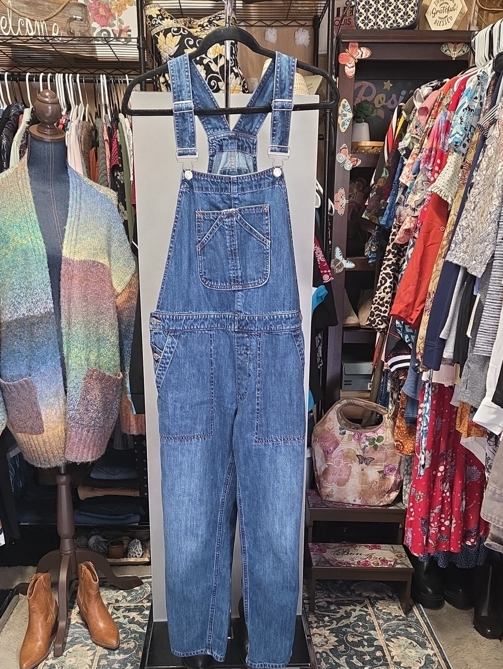 GAP Blue Denim Women's Overalls with Adjustable Straps